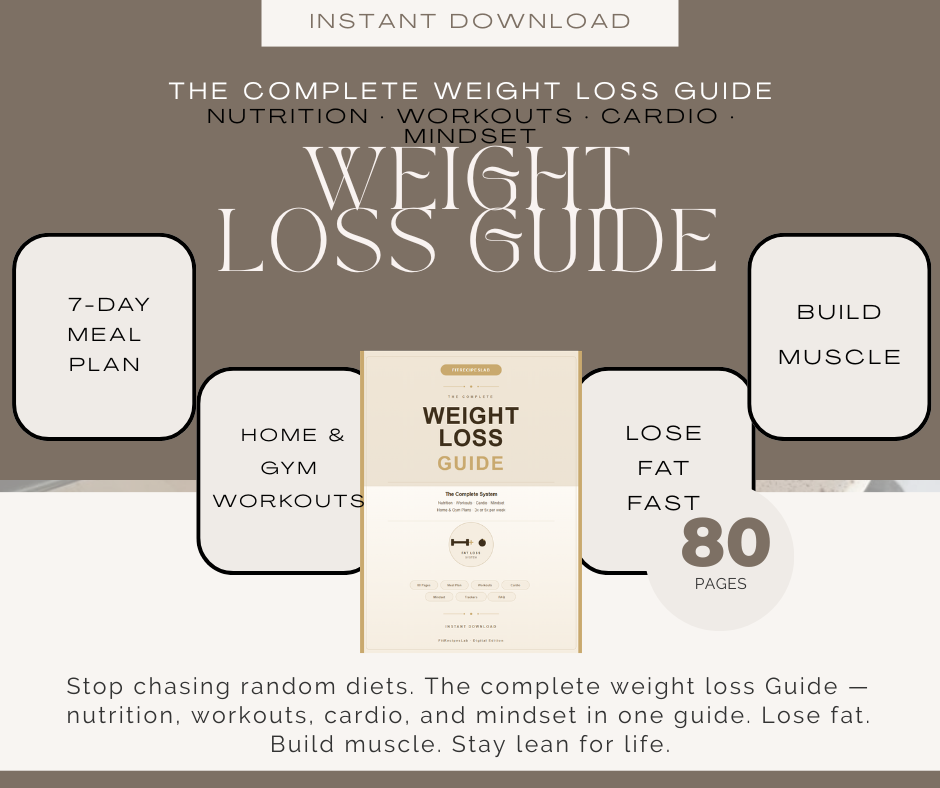 The Complete Weight Loss Guide — Nutrition, Workouts, Cardio & Mindset